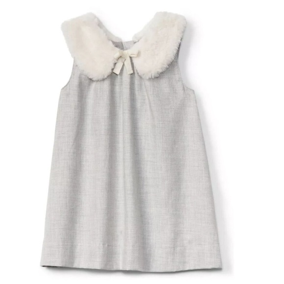 Gap baby girl fur colar dress 18-24months - Picture 1 of 10